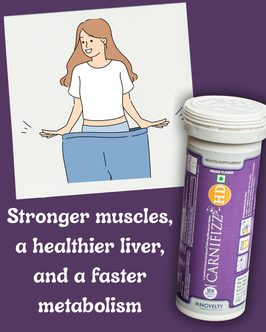 Carnifizz-HD supplement bottle with two capsules on a purple background