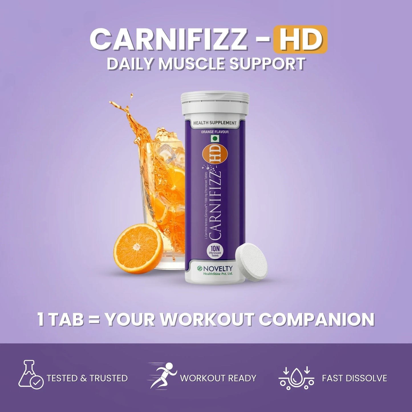 CARNIFIZZ-HD – Effervescent L-Carnitine Tablets for Muscle Energy & Recovery