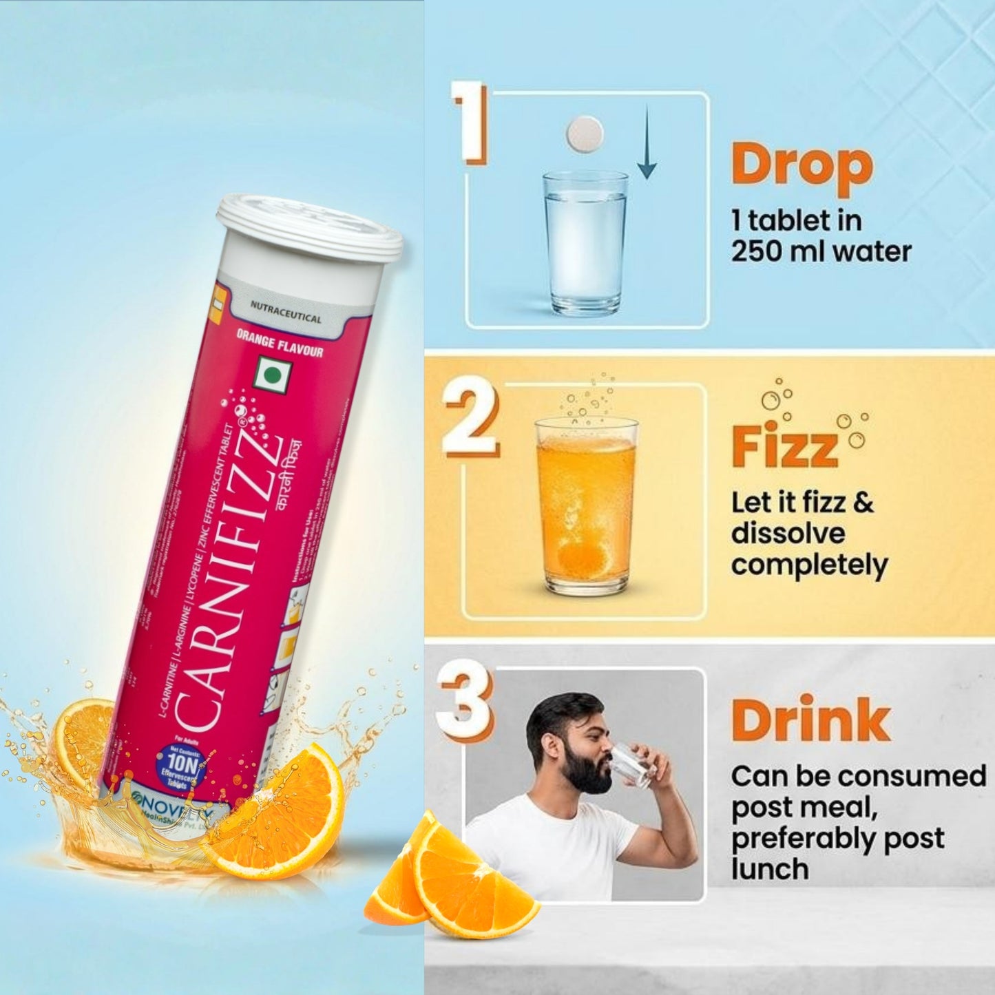 CARNIFIZZ – Effervescent Tablets for Muscle Energy & Recovery