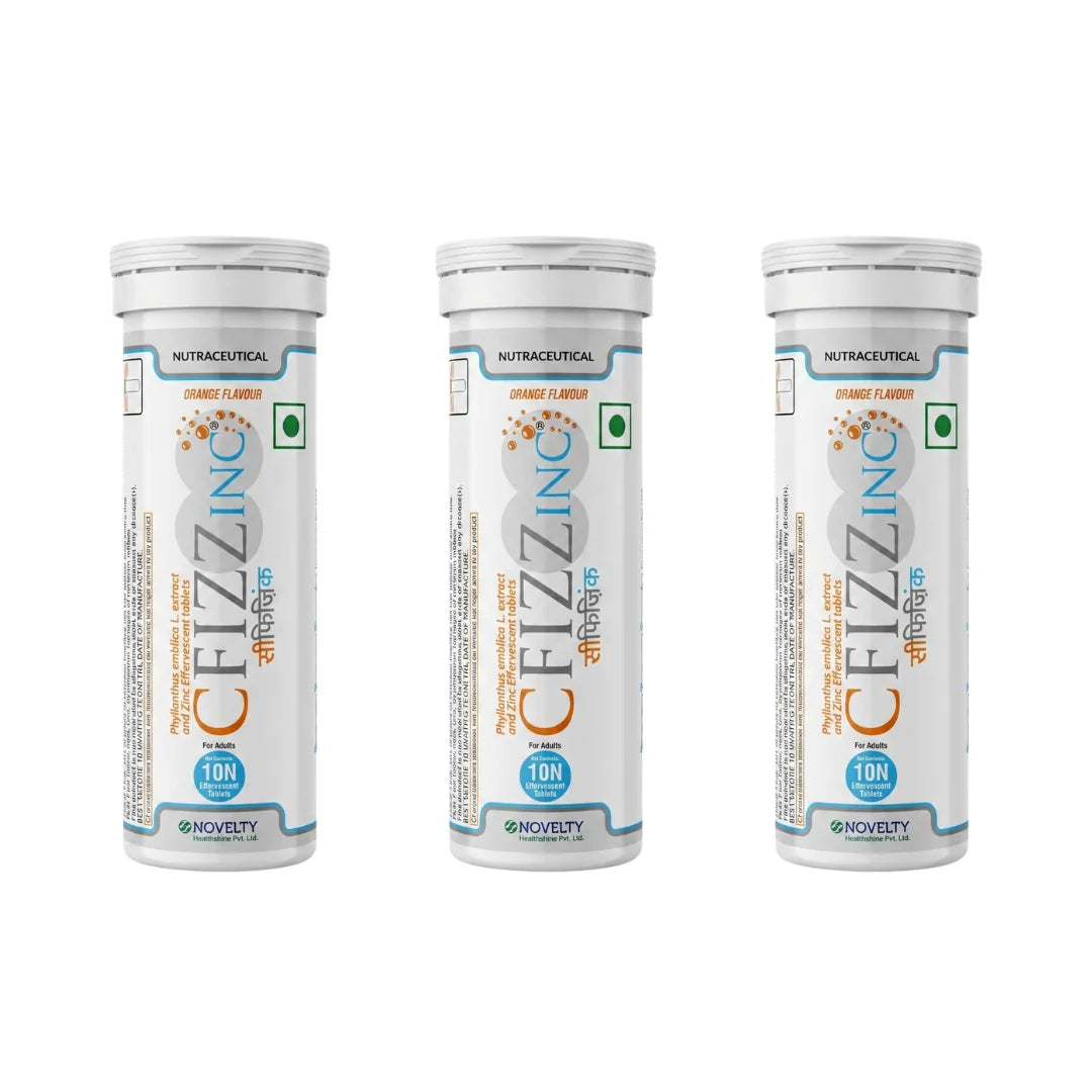 Cfizzinc – Vitamin C & Zinc Effervescent Tablet for Immunity & Skin