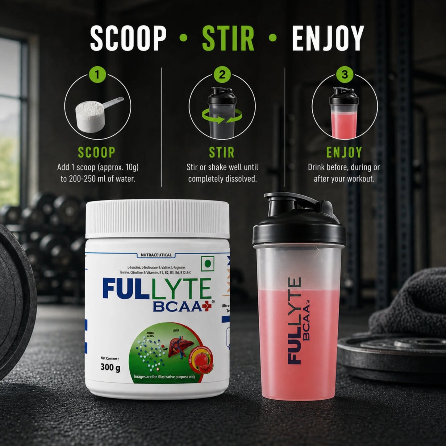 FULLYTE BCAA+ – Expertly Formulated Muscle Recovery & Liver Support