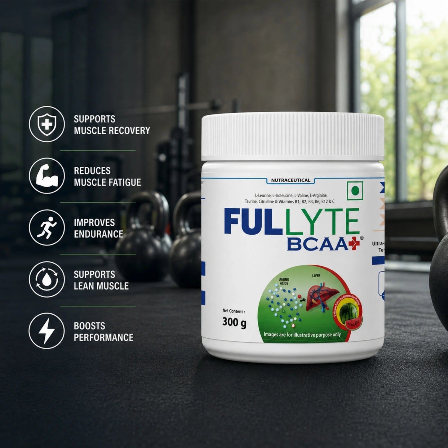 FULLYTE BCAA+ – Expertly Formulated Muscle Recovery & Liver Support