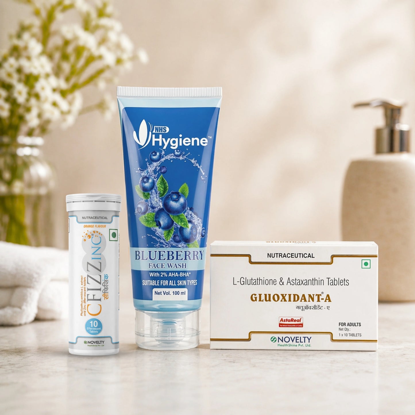 Glow Essentials Kit –  1 Month Complete Skin Transformation (Inside + Out)