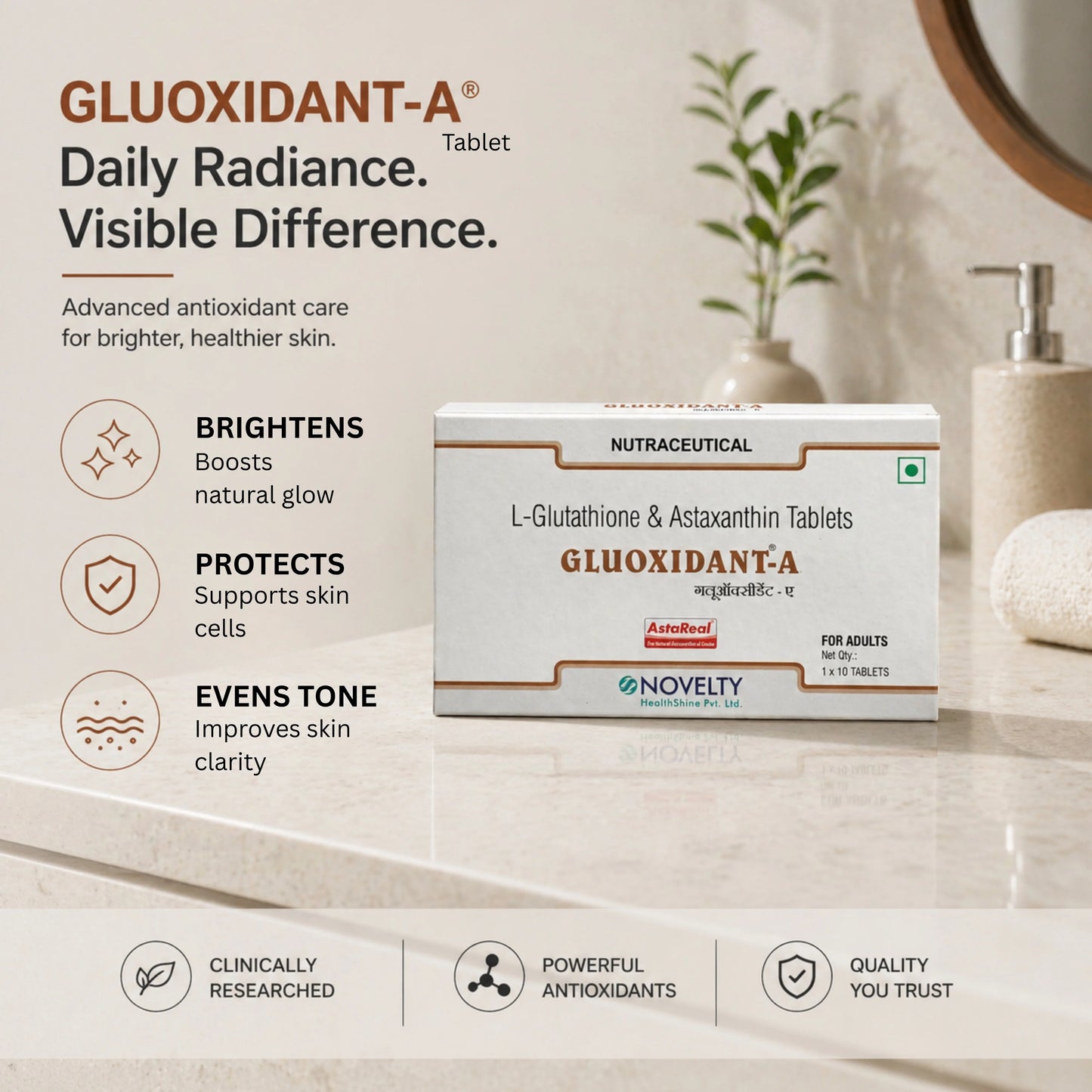 Glow Essentials Kit –  1 Month Complete Skin Transformation (Inside + Out)