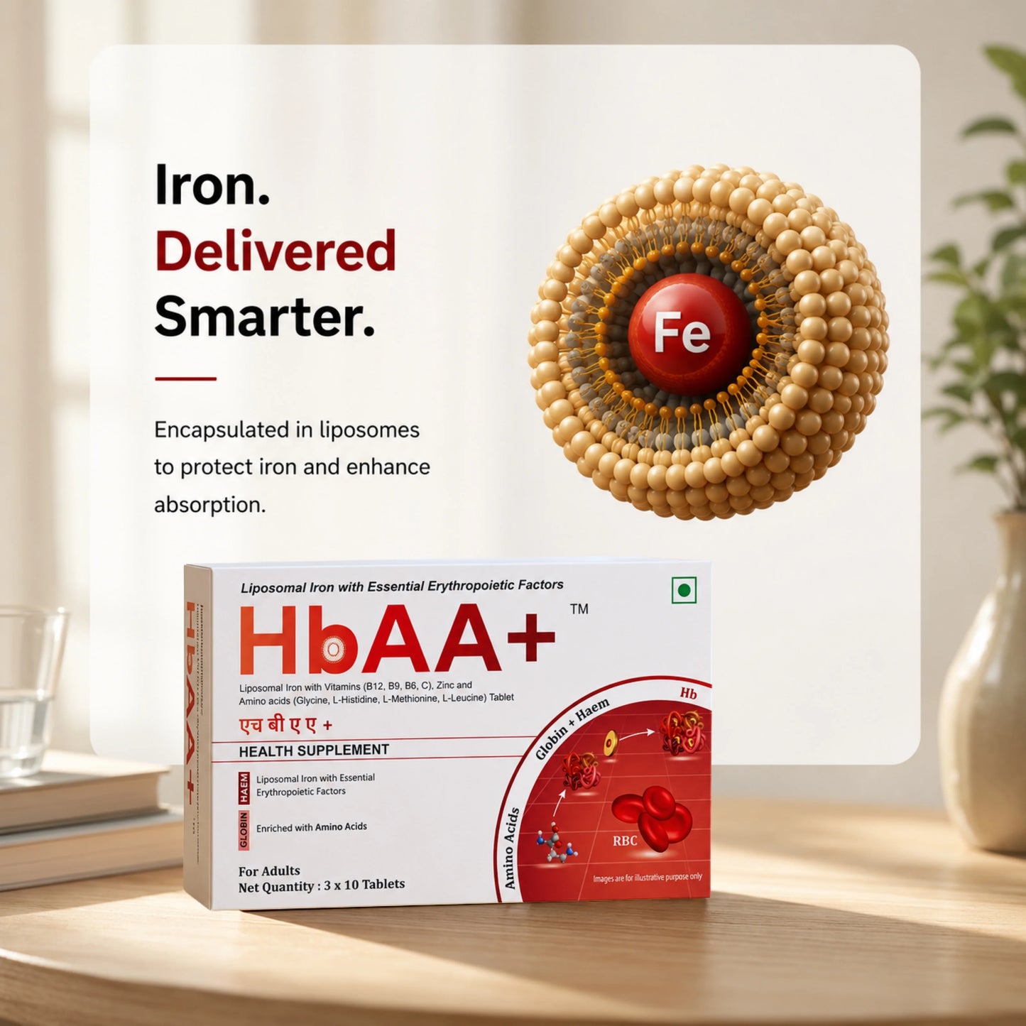 HBAA+ –  Iron Supplement Designed for Maximum Absorption, Zero Discomfort