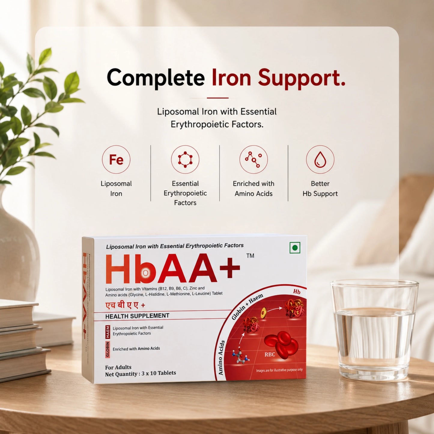 HBAA+ –  Iron Supplement Designed for Maximum Absorption, Zero Discomfort