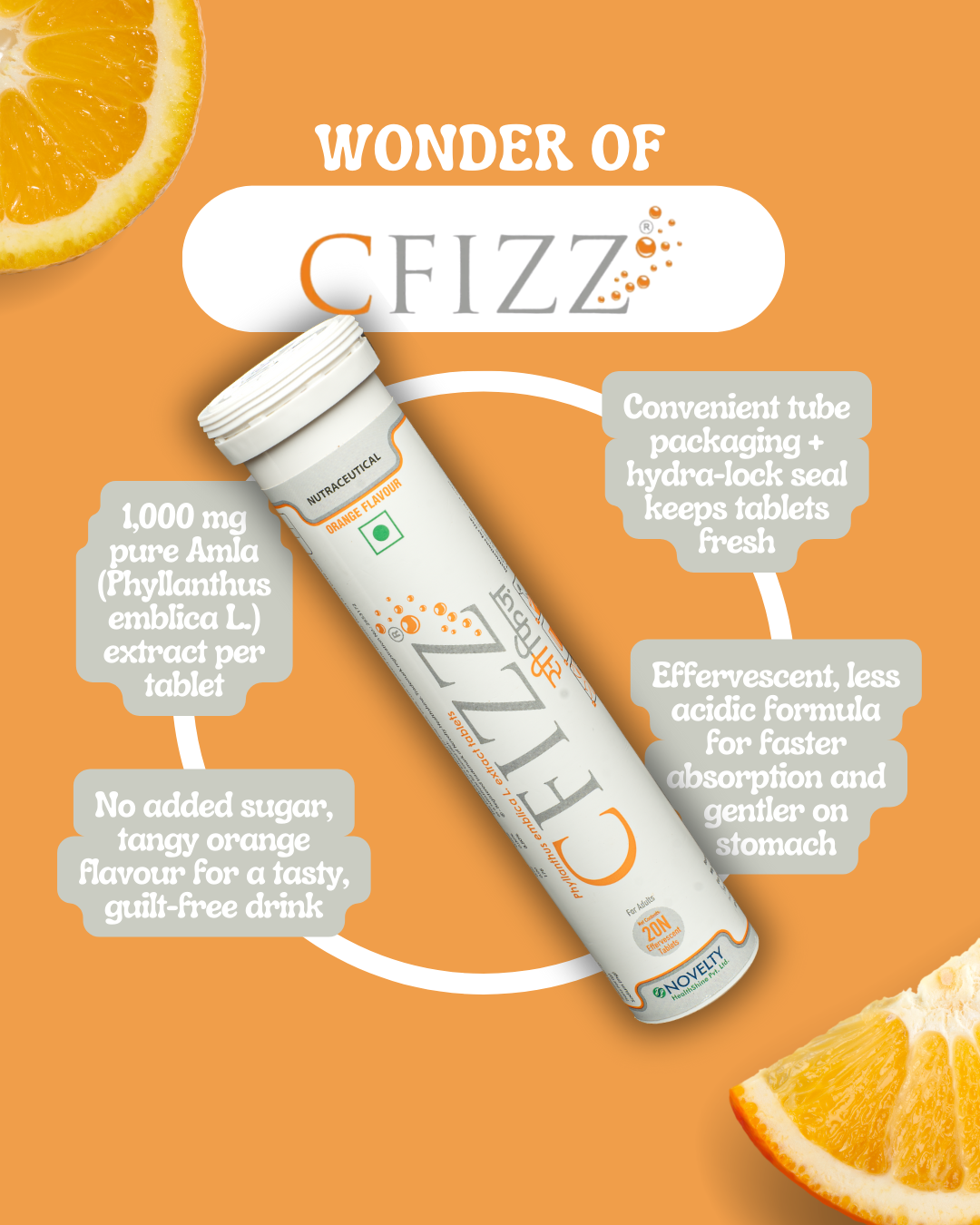 1000 mg pure Amla, faster absorption, gentle on stomach