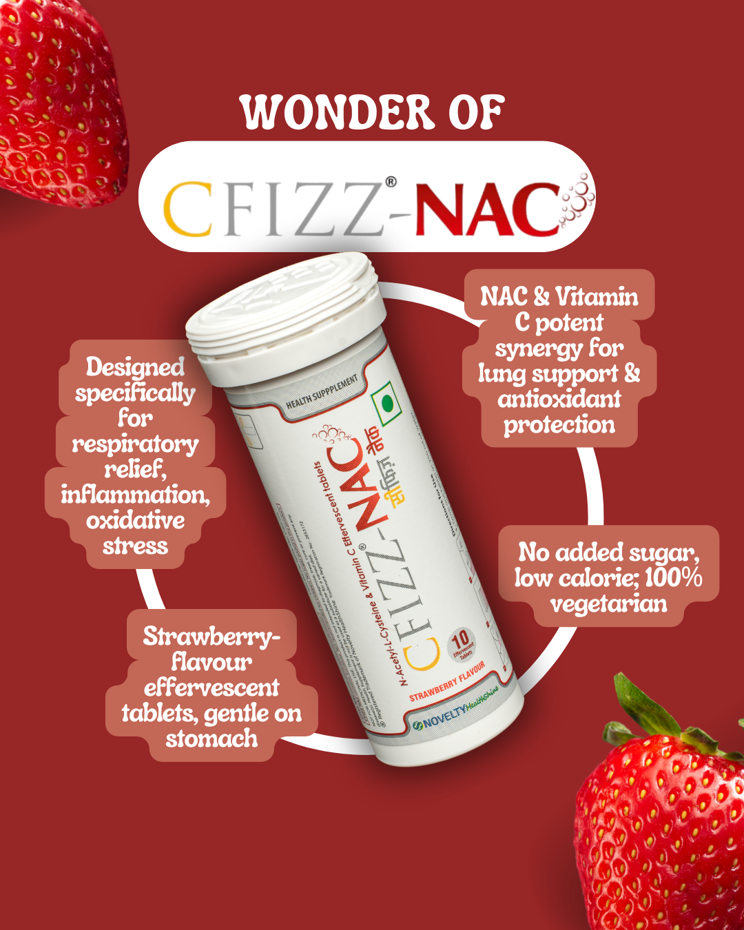 Designed specifically for respiratory relief, inflammation, oxidative stress and NAC+Vitamin C potent synergy for lng support antioxidant protection